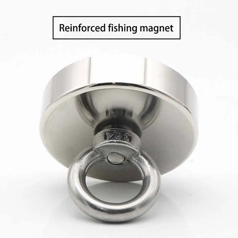 риболовен магнит капацитет от 60 мм с въже, неодимови търсачките магнити D60, на ръка, с отвор, рым-болт за спешни улов, магнитен гърне
