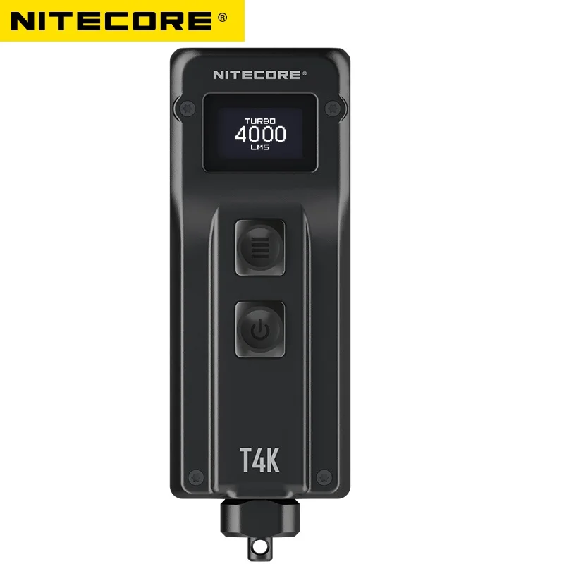 Nitecore T4K Led Фенерче 4000 Лумена Преносим Ключодържател Фенерче Четириядрен Супер Ярка светлина Вградена Батерия USB-C, Акумулаторна батерия