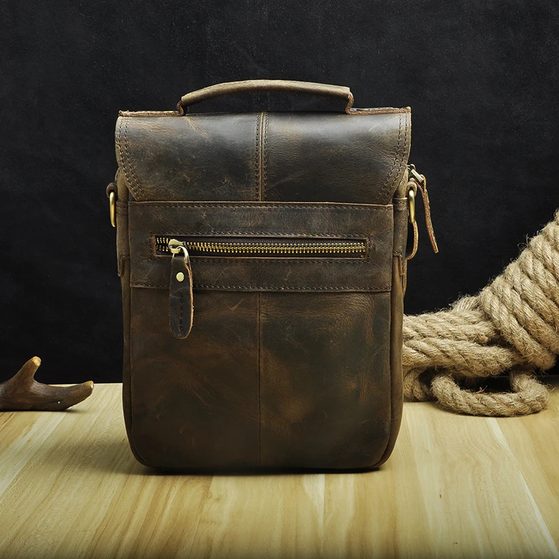 Оригиналната кожена мъжки ежедневни обзавеждане, училищна чанта-месинджър през рамо, модерна чанта-тоут за колеж, bag-чанта за книги 144dr