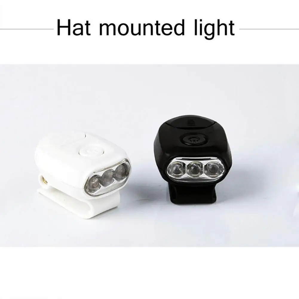 3led преносим лампа-скоба за шапки 45лм, въртящ се на 90 градуса, модерен прост фенерче за къмпинг, разходки, нощен риболов