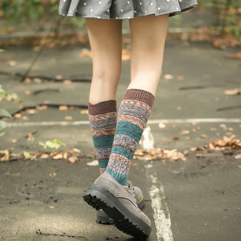 Swyivy, 20 чифта зимни трикотажни топли чорапи, дамски обувки в лента, дълги чорапи за жени, новият старт на зимата 2020, памучни чорапи за момичета