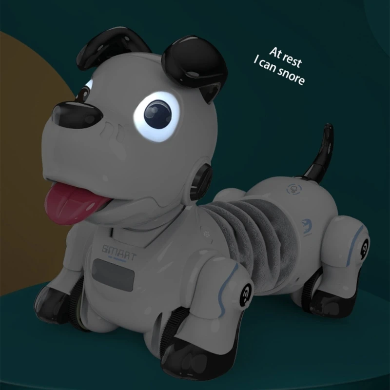 D7WF RC Робот Куче Интерактивен Робот Куче Трик Робот Dancing Robot Такса Трик Куче Интелигентна Електронна Играчка За Домашни Кучета