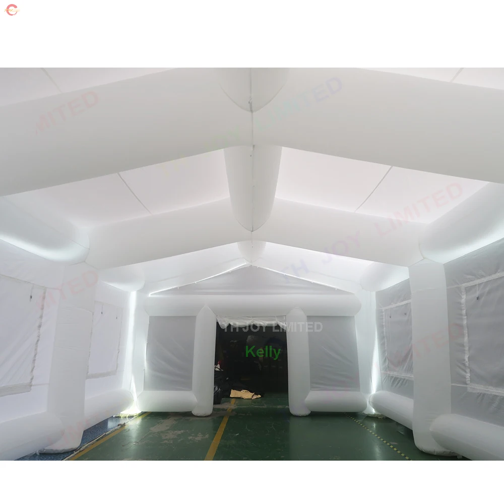 Безплатна доставка Обичай открит гигантски бял led надуваема палатка за сватбени събития, надуваеми шатри за парти в продажба