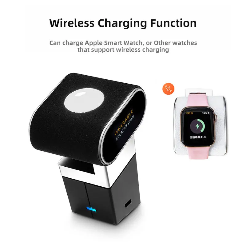 Универсални смарт часовник с кражба спирачка дисплей, притежател на гривна, защитна анти-кражба поставка за часовници с безжично зареждане за Apple Watch