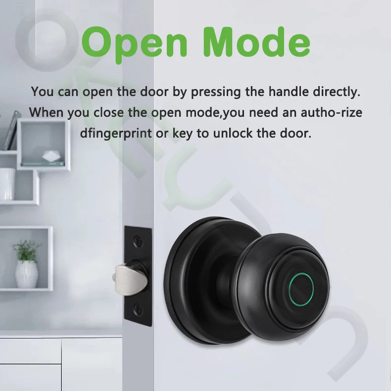 K01 Водоустойчив топка система за заключване на вратите на hristo Bluetooth, WiFi умен заключване с отпечатъци от пръсти, автоматична цилиндрична дръжка, електронно заключване