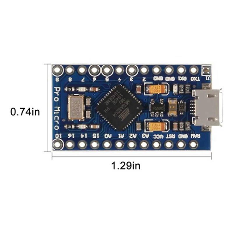 6 Опаковки За Pro Mini Atmega32u4 5/16 Mhz Модулна Такса За Arduino Leonardo Замени Atmega328 Mini Pro
