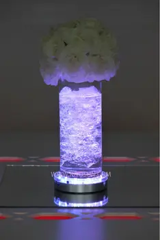 10 бр., DHL, перезаряжаемое сватбена декорация с орнамент във формата на кристали, 6-инчов многоцветен led стъклена ваза с подсветка
