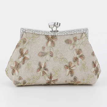 2023 Ретро Елегантни дамски чанти с глоба ръчно изработени бродерии, флорални клатчи, вечерна чанта за сватбени партита, госпожа банкетна клатч
