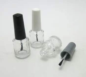 500x7 мл Прозрачна Стъклена Бутилка С Капачка-Пискюл 7 cc Празен Стъклен Контейнер За Лак За Нокти Botlte