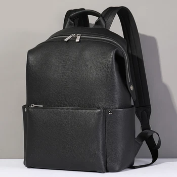 AETOO, нов модерен мъжки раница за пътуване до работа, кожена чанта за училище, мъжки раница за пътуване от телешка кожа