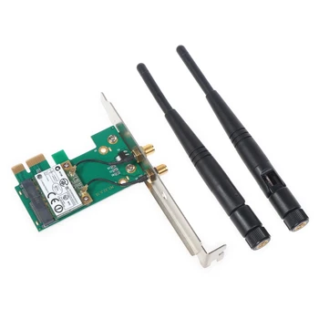 AR9287 Тенис на Wlan Безжична Wifi адаптер, PCIE Card PCI 300M с двойна антена