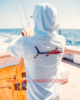 Bill Fish Gear Мъжки ризи с качулка за риболов с дълъг ръкав Облекло за риболов Camisa De Pesca слънчеви тениски за риболов