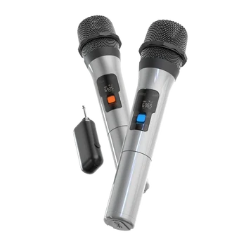 H16L Безжичен UHF ръчен микрофон, led дисплей, 50 м, външен говорител, отразяване на живо на конференцията Karaoka, професионален микрофон