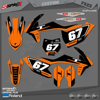 MotoSpace Потребителски среди с графика на екипа, етикети 3M, комплект стикери за KTM 2016-18SXF 006