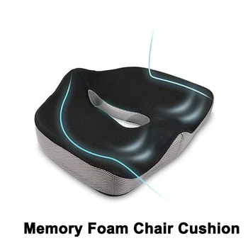 PurenLatex Memory Foam Стол Ортопедична Възглавница Офис Възглавница За Седалката Лечение На Хемороиди Столче За Кола Голямо Облекчение На Болки В Копчике Възглавница В Копчике