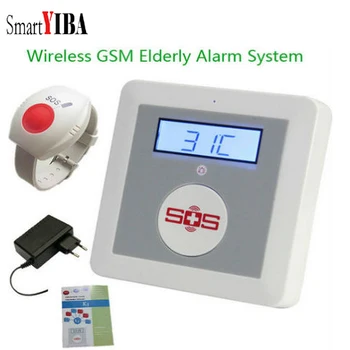 SmartYIBA приложение за дистанционно управление на Безжична GSM SMS аларма Паник SOS авариен бутон на китката SMS аларма панел за грижа за възрастните хора