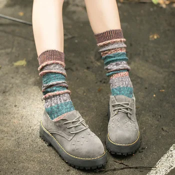 Swyivy, 20 чифта зимни трикотажни топли чорапи, дамски обувки в лента, дълги чорапи за жени, новият старт на зимата 2020, памучни чорапи за момичета