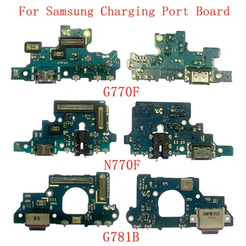 USB Порт за Зареждане Конектор Заплата резервни Части Flex За Samsung S10 Lite G770F Забележка 10Lite N770F S20 FE 5G G781B Резервни Части