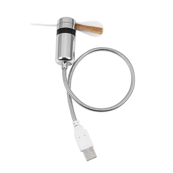 USB-фенове, мини-дисплей за време и температура, креативен подарък с led подсветка класа приспособление за преносими КОМПЮТРИ, компютърни