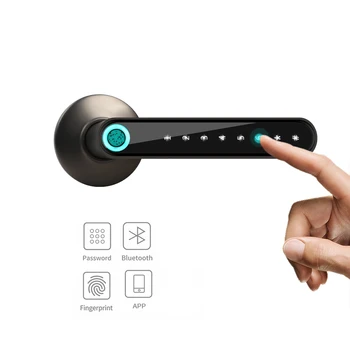 WAFU WF-016 Sasha Интелигентна Електронна Система за Заключване с пръстови отпечатъци Smart Bluetooth Заключване Дръжки с Парола за Поддръжка Отключване на Приложения на устройства с iOS/Android