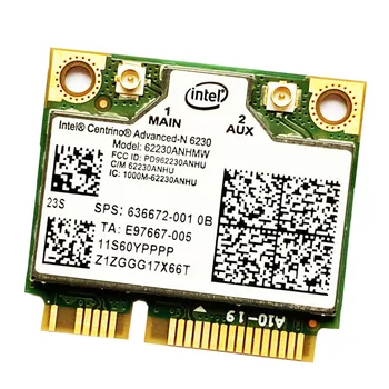 Безжична Мрежова карта Intel 6230 Поддържа 300M BT 3.0 Оригинален СЕП 636672-001 за HP 4230S 4730S 4430S 4431S Lenovo X201T E40 E50
