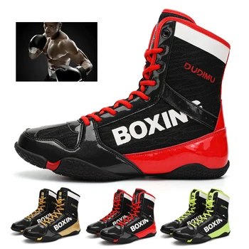 Взрывоопасная обувки за борба с високо берцем, мъжки обувки за защита на краката, обувки за борба, спортни обувки за професионални състезания