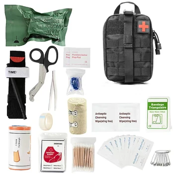 Военно-тактически комплект, чанта за комплект за първа помощ, израелски превръзка, шина, инструмент за оцеляване на лов, съоръжения, медицинска чанта за спешна помощ при травми