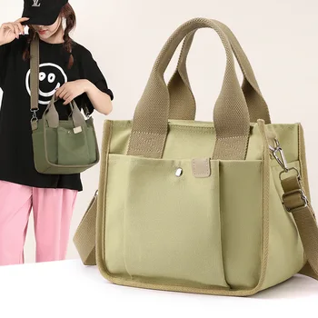 Дамски холщовая чанта, ежедневни чанти-тоут, женствена чанта през рамото си прост дизайн, дамски чанти-купувач за жени