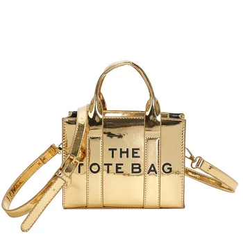 Дамски чанти-тоут с букви и пайети голям капацитет, ежедневни дизайнерска чанта-месинджър на голямо рамо, жените пътна чанта за пазаруване