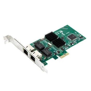 Двухпортовая мрежова карта DIEWU 1000 Mbps PCIe 1x gigabit ethernet сървър адаптер intel82540 chipest