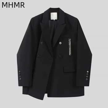 Женски костюм MHMR, новост 2023, подобрен дизайн, нишевый пролетно-есенния свободен костюм голям размер, най-Tide