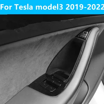 За Tesla model3 2019-2022 Кутия за съхранение ръкохватки авто кутия за съхранение на врата копчето подлакътник кутия за съхранение на Вътрешната украса на колата на част от