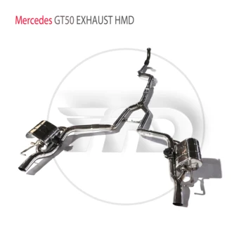 Изпълнението на изпускателната система HMD от неръждаема стомана Catback за Mercedes Benz AMG GT50 Автомодификация Електронен клапан, шумозаглушител