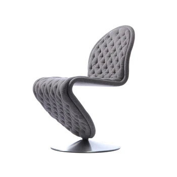 Индивидуален скандинавски минималистичен дизайн, популярен лек луксозен стол за хранене с S-образен гръб, датски творчески художествен метал