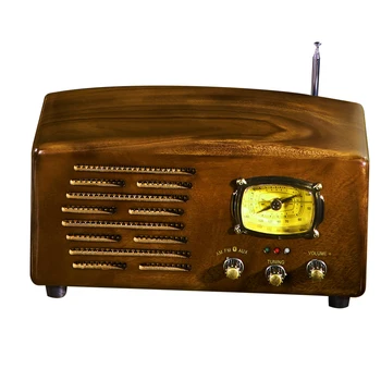 Класически дизайн, джобно винтажное ретро дървена FM-радио с високо качество