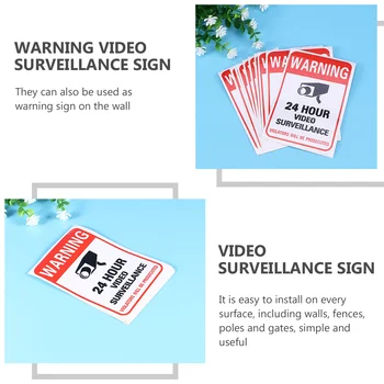 Контролирайте предупредителни етикети, самозалепващи видео-знаци 24 часа на открито