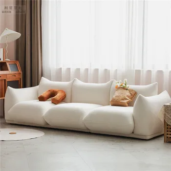 Луксозен диван от Бял Плат King Size Bed Relax Поролоновая Гъба Необичаен Разтегателен Татами Голямо Канапе Салонная Мебели Евтини Дивани Оферти