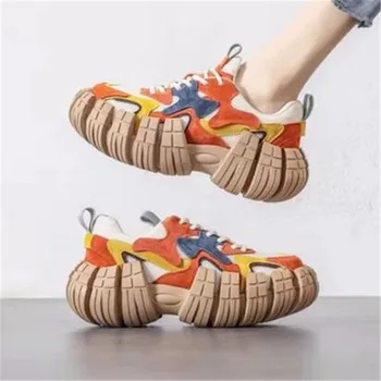 Лято 2023, нова ежедневни обувки за възрастни с цветни с гумите, унисекс, грозна скъпа окото обувки на дебела подметка, дамски мъжки нескользящая спортни обувки