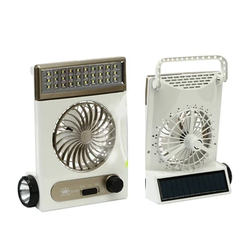 Многофункционален мини слънчев вентилатор USB акумулаторна батерия за преносим вентилатор Външно осветление на Тавана вентилатор с led подсветка настолен вентилатор