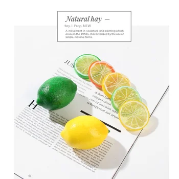 Модел с изкуствени резени лимон, модел плодове за украса на домашно парти, сватба, аксесоари за фон фотография във фото студио