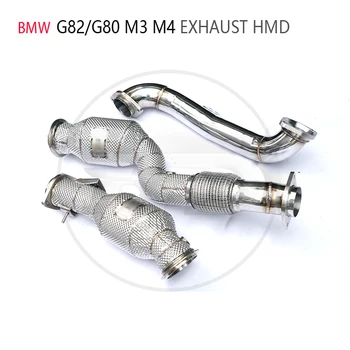 На изхода на тръбата HMD в колекцията с висока степен на навлизане за BMW M3 M4 Competitio G80 G82 S58 Двигател 3,0 T Автомобилни аксесоари