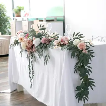 НОВА градинска сватба имитация гирлянди Тенис на цветя на Сватбени централните елементи Декор на масата Арка на Фона украса