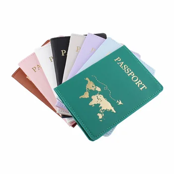 Нова кожена корица за паспорт, карта, писмо, жени, мъже, пътуване, Сватба, корици за паспорти, държач, пътна чанта за носене