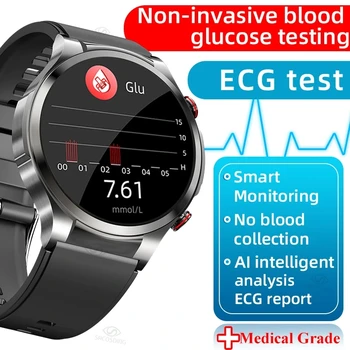 Новите смарт Часовници ECG + ТОЧКИ За Мъже, Часовници За Измерване на Температурата на Тялото, Сърцето, Тракер, Нивото на Глюкоза В Кръвта, умни часовници За Xiaomi Huawei realme