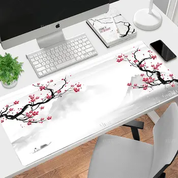 Подложка за мишка Sakura, обичай компютър, нови настолни подложки, офис лаптоп, мека подложка за мишка от естествен каучук, игрална подложка за клавиатура в китайски стил, подарък
