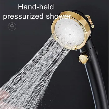 Подобрена накрайник за душ с високо налягане 3 режима на Ръчно регулируема водосберегающий душ спрей с дюза под натиска на аксесоари за баня