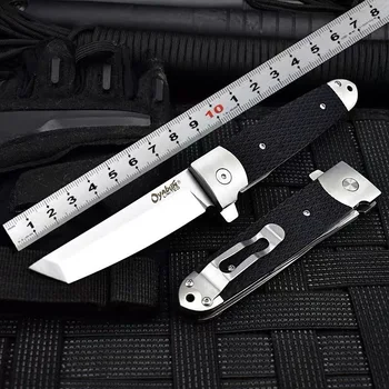 Сгъваем нож с дръжка G10, ловен нож на улицата, риболовен альпинистский инструмент за оцеляване при извънредни ситуации, спасителен инструмент, остър нож, плодов нож