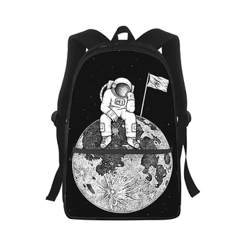 Творчески космос, астронавт, на вселената, мъжки женски раница, модерен студентски училищна чанта с принтом, раница за лаптоп, детска пътна чанта за рамо
