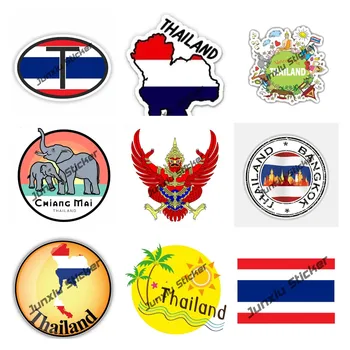 Творчески стикер, стикер с флага на Тайланд, стикер с код на страната, на картата на Тайланд, стикери за оценка на колата, винил лепило, стикер за декор KK13cm