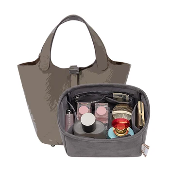 Чанта-органайзер с антресольной вложка от плюш + EVA за чанти Picotin 18 22, косметичек за пътуване, вътрешна косметичка, шейпър основи
